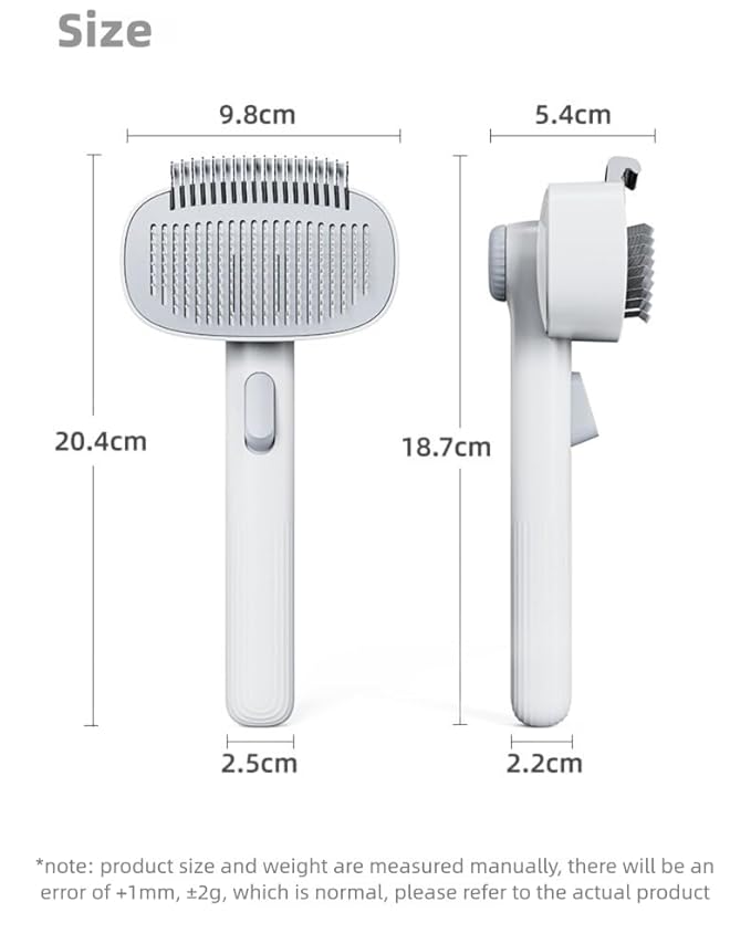 Adjustable Comb for Cats & Dogs: 2-in-1 Deshedding Brush with Hair Removal Board, Dematting Tool for Long/Short Hair - Undercoat Rake & Smooth Grooming Comb