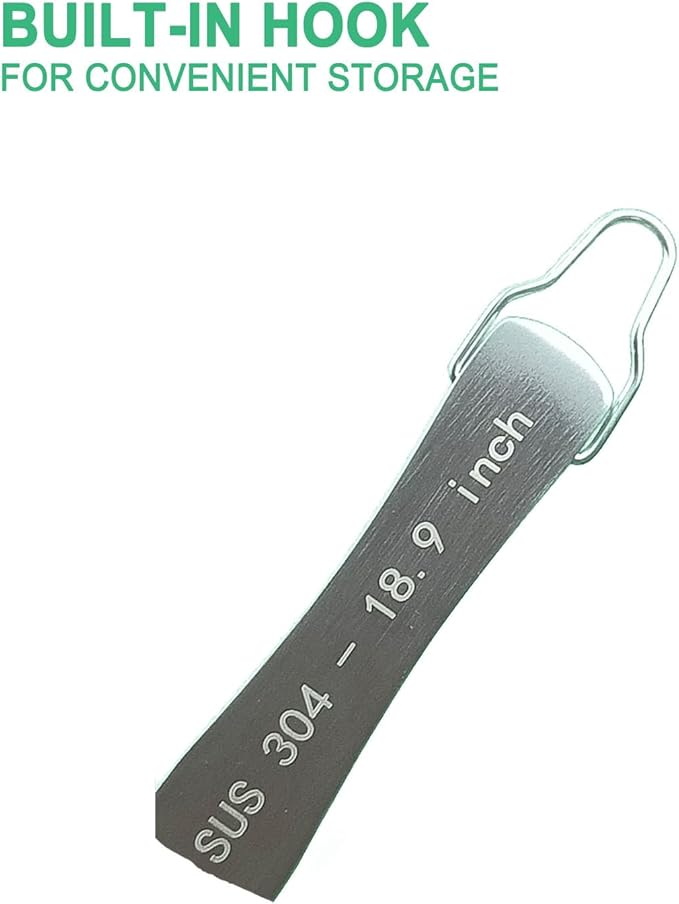 18.9 inch Aquarium Tweezers with Hanger, 2025 New Extra Long Feeding Tongs, Stainless Steel Large Aquascape Tools for Fish Tank, Terrarium,Aquascaping, Reptile Snake (Straight)