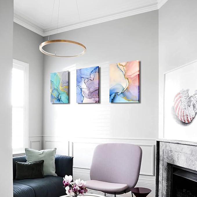 Abstract Wall Decor For Living Room Canvas Wall Art Paintings For Bedroom Colorful Color Abstract Wall Artworks Pictures For Office Kitchen Decoration Bathroom Home Decorations Art 3 Piece 16x24 Inch