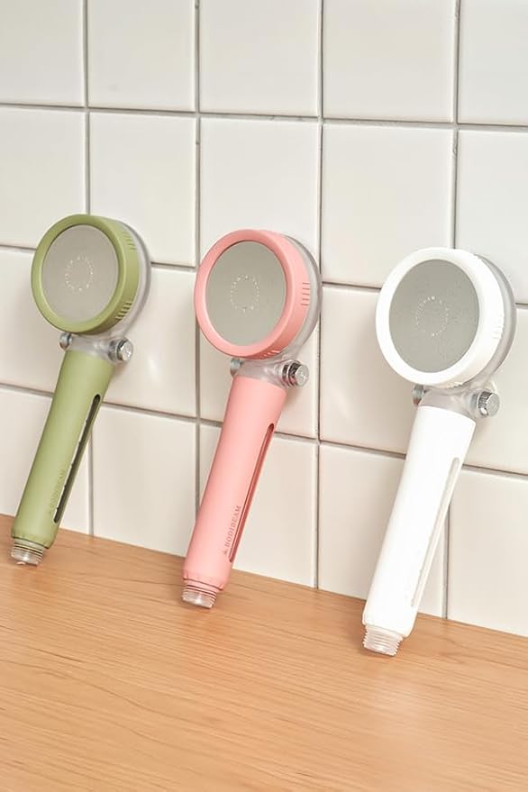 Filtered Handheld Shower Head with Vitamin C & Sediment Filter, High Pressure Water Flow, Water Saving, Reduces Chlorine for Dry Skin & Hair, On/Off Switch, Made in Korea, Spa-Like Shower- Olive Green