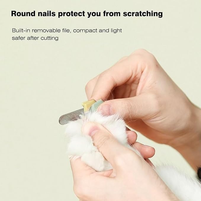 LED Pet Nail Clippers,Upgrade Cat Nail Clipper with Light,Cat Claw Trimmer Nail Clippers for Dogs,Trim Your Pets Nails Easy and Pain-Free Grooming Tool for Small Animals (Yellow)