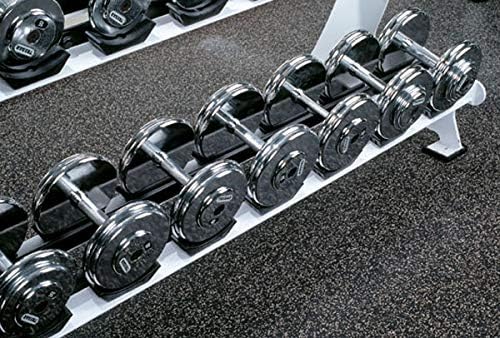 American Floor Mats 1/4in (7mm) Thick 10% Blue/Grey 4' x 19' Heavy Duty Rubber Rolls, Protective Exercise Mats, Home Gym Rubber Flooring