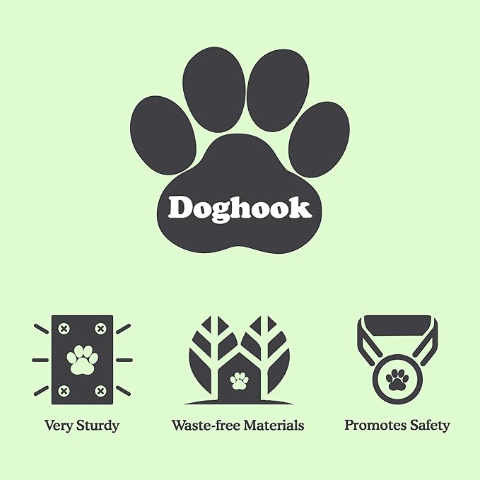 Canine Hitch- Secure Dog Leash Parking Mounted Indoor – Outdoor Wall Hook - Tie Out Stainless Steel Practical Lead Management for Home & Business, Slim Compact 6 Pack