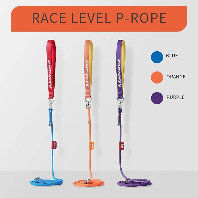 Dog Anti-Slip Leash 5FT with Metal Stopper - Durable No-Pull Training Lead for Small, Medium & Large Dogs - Comfortable Handle Nylon Rope, Tangle-Free Pet Walking Leash (Gray, 5.6FT)