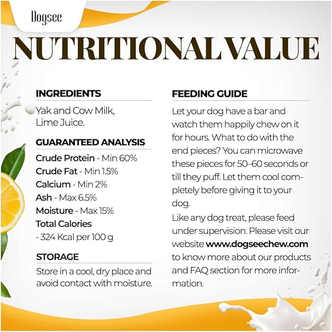 Dogsee Original Himalayan Yak Cheese Chews 1lb (XL - 3 Pieces) | Rawhide-Free | Long-Lasting | Fights Plaque & Tartar | Supports Dental Health