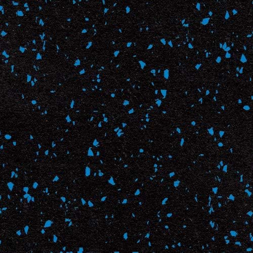 American Floor Mats 1/4in (7mm) Thick 10% Blue 4' x 6' Heavy Duty Rubber Rolls, Protective Exercise Mats, Home Gym Rubber Flooring