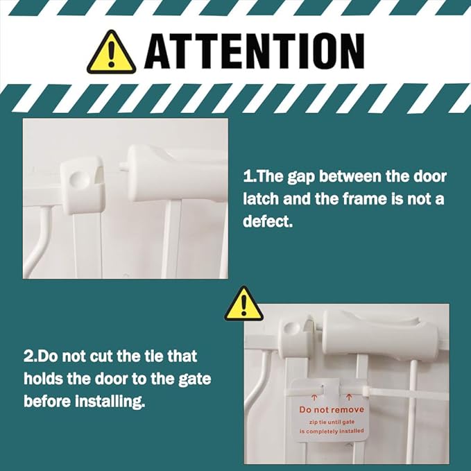 ALLAIBB Extra Wide Pressure Mounted Baby Gate Walk Through Child Kids Safety Toddler Tension White Long Large Pet Dog Gates with Extension for doorways Kitchen (52.76-62.2"/134-158cm, White)