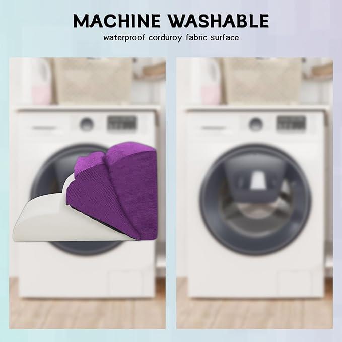 Dog Steps for Small Dogs, 4-Step Dog Ramp and Stairs for High Beds and Sofa, Non-Slip Pet Stairs Removable and Easy to Clean Cover, Purple