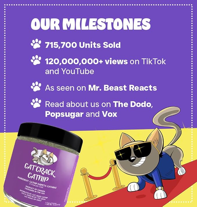 Cat Crack Catnip 1 Cup Bundled with Organic Catnip 1 Cup, Premium Blend Safe for Cats, Infused with Maximum Potency Your Kitty is Sure to Go Crazy