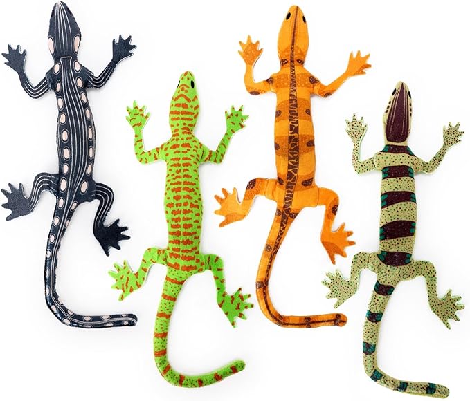 CiyvoLyeen Lizard Catnip Toys Chew Bite Resistant Toys for Indoor Cats Boredom Relief Teeth Cleaning Interactive Funny Cute Kitten Cat Lover Gifts Christmas Birthday Presents Set of 4