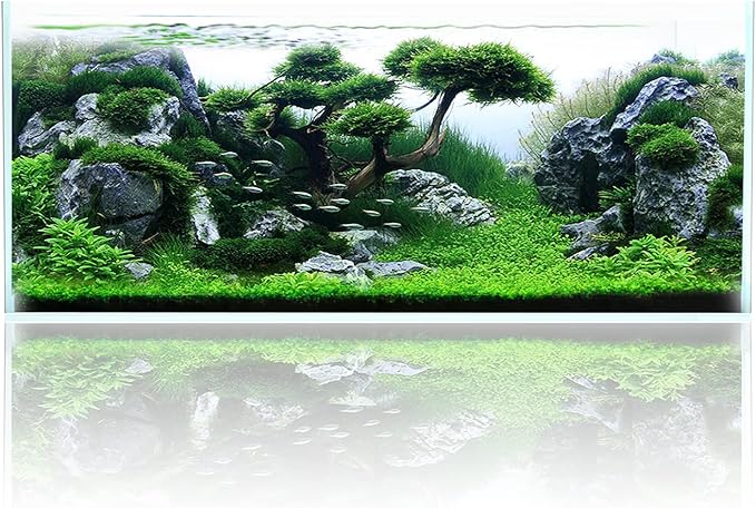 Fzone 80 Gal Rimless Low Iron Fish Tank Nova Clear Ultra-White 45° Mitered Edges Translucent Glass Anata Series Aquarium w/Black Foam Leveling Mat(S120-W50)