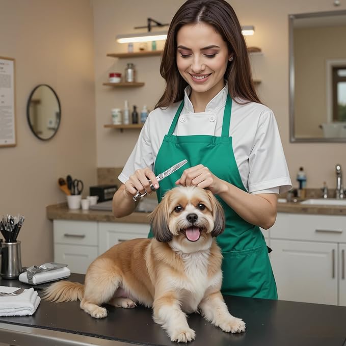 GLADOG 6.5" 9CR Thinning Shears for Dogs - Professional Dog Thinning Scissors with Luxurious Diamond Pivot Nut, Ideal Dog Grooming Scissors for Reducing Bulk, Dog Shears,Dogs Scissor for Grooming