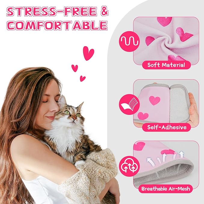 Cat Grooming Hammock, Self-Adherent Wrap for Cutting Nails, Anti-Escape Calming Grooming Bag for Medicine, Nail Clipping, Teeth Brushing, Ear Cleaning