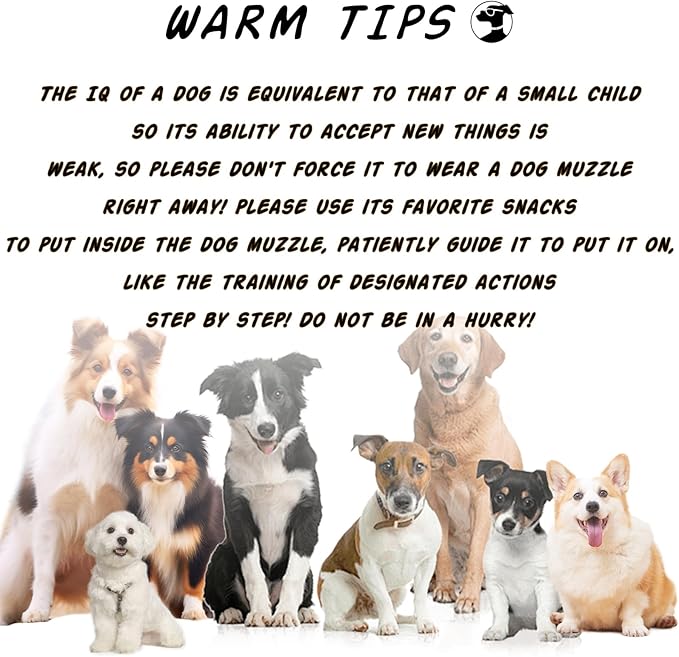 Dog Muzzle, Breathable Basket Muzzles for Small Medium Large Sized Dogs, Adjustable Humane Cage Mouth Cover for Grooming Biting Chewing, Allows Panting and Drinking (Soft Rubber, XXL)