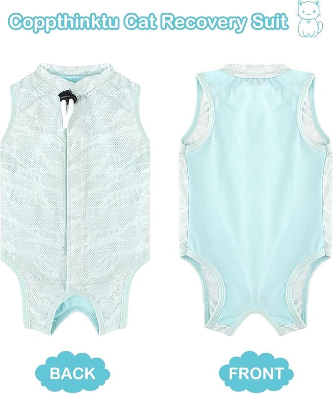 Cat Recovery Suit Cat Onesie for Cats After Surgery, Breathable Cat Surgery Recovery Suit Female for Abdominal Wounds, Kitten Recovery Suit E-Collar Alternative Cat Onesie After Spay Anti Licking