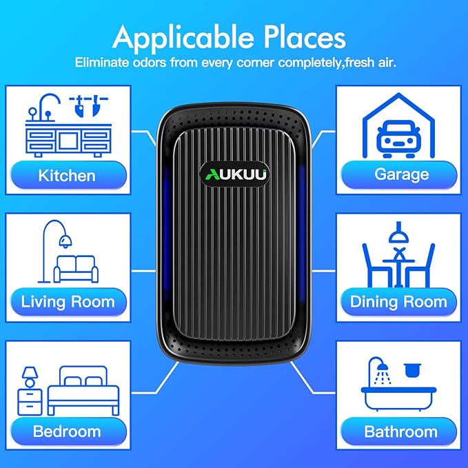 Air Ionizers (4 Pack)- Plug In Negative Ion Air Purifiers - Quiet Air Freshener for Home, Bedroom, Office, Basement - Portable Air Purifier Odor, Smoke, Dust, Pet Smell - Mini Air Cleaner Black