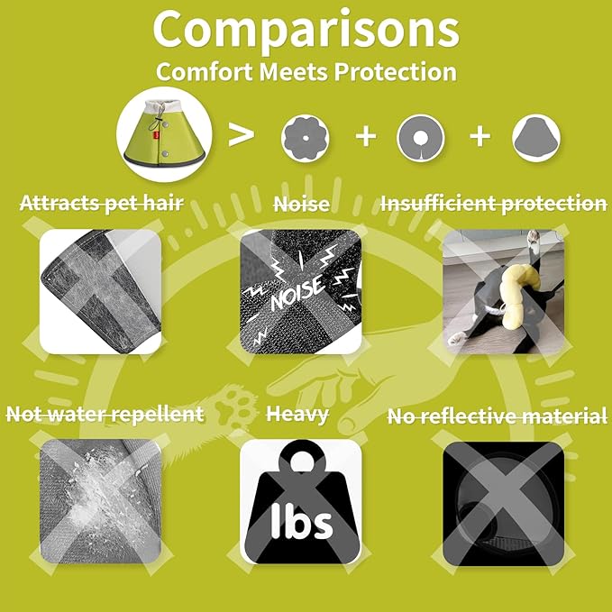 Agape Soft Dog Cone for Small Dogs & Cats, Comfy Dogs Recovery Collar After Surgery, Adjustable E Collar Alternative to Stop Licking, Protective Elizabethan Collars for Pup, Comfortable Dog Cones