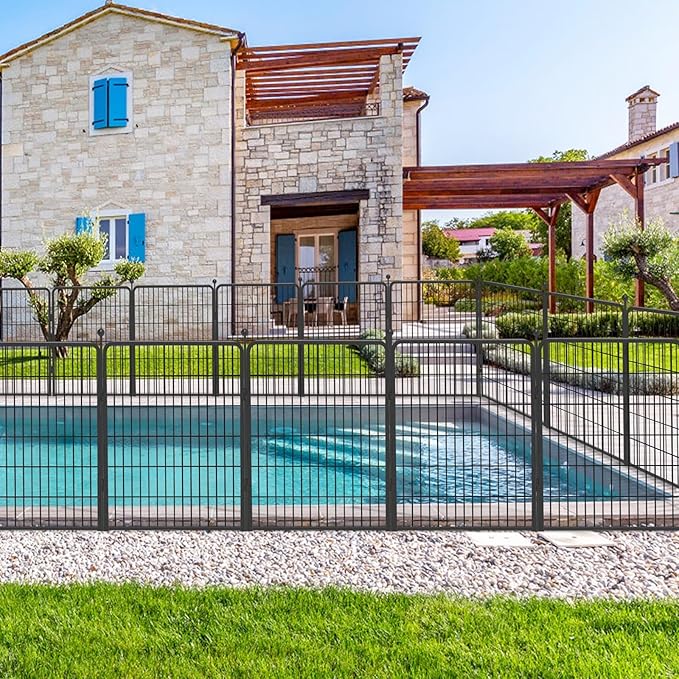 Dog Playpen 40 inch 10 Panels Indoor Dog Pen for Large/Medium/Small Dogs Heavy Duty Metal Dog Fence Outdoor for Yard, Puppy Playpen with Door Portable Pet Fence for RV Camping Yard