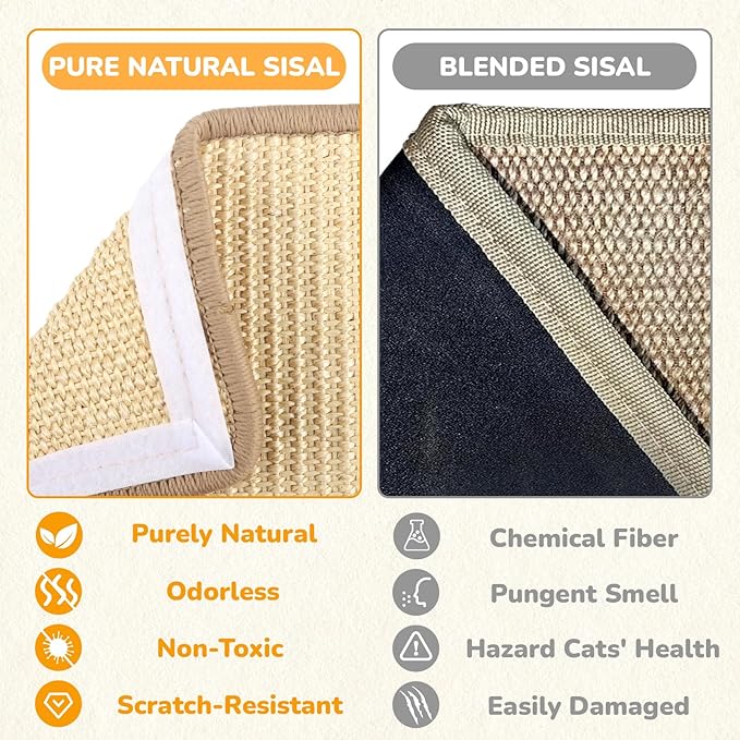 Cat Sisal Scratching Ramp Cats Scratching Post Kitten Scratcher Ramp Sisal Scratcher Posts for Indoor with Cat Teaser