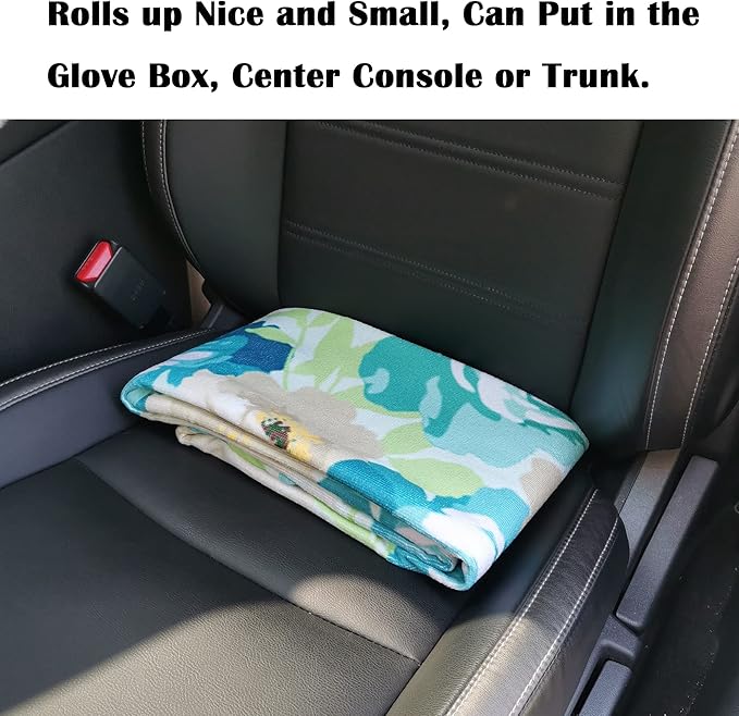 Car Seat Cover Protector Front Seats,for Gym Workout,Running,Swimming,Beach and Hiking,Waterproof Sweat Towel Bucket Seat Covers for Cars SUV Trucks (Chrysanthemum, 2Pcs)