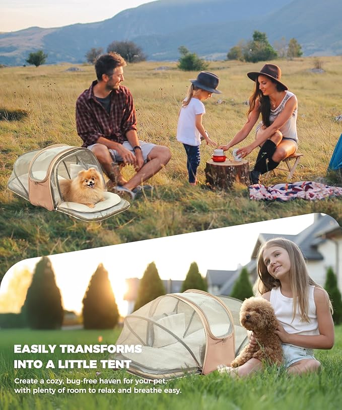 Expandable Pet Carrier Backpack, Cat Carrier Backpacks with Breathable Mesh for Cats Small Dogs Puppies Up to 25 Lbs Airline Approved Waterproof Travel Carrier with Safety Buckle for Hiking & Flights