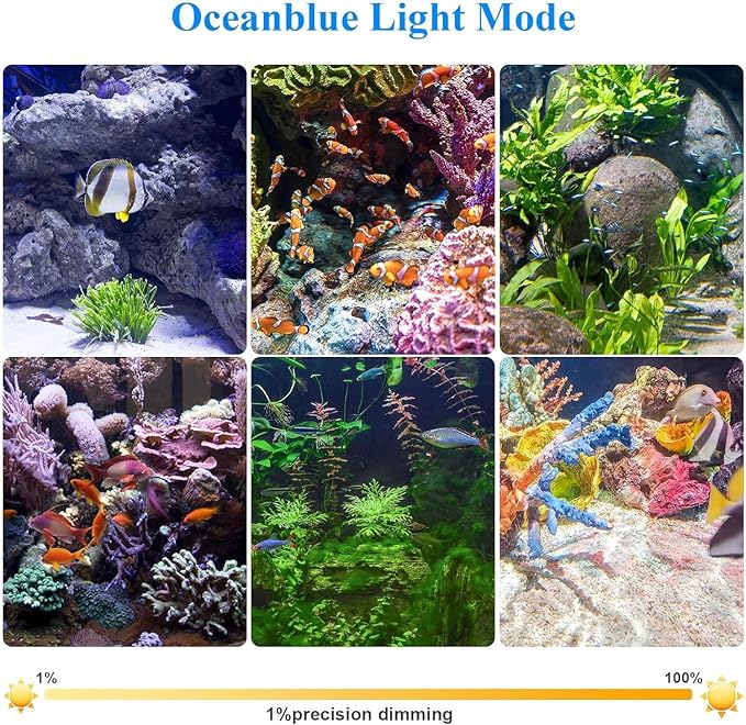 45W LED Aquarium Light for Plants,Full Spectrum Fish Tank Light with Timer,24/7 Lighting Cycle,Daylight Moonlight Mode Aquarium LED Light for 36 to 42 Inch Freshwater Planted Tank