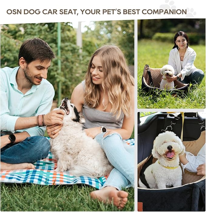 Dog Booster Car Seat for Medium and Small Sized Dogs Pet Car Bed Easy to Remove and Washable with Thickened Cushion Fits Cars Trucks and SUVs