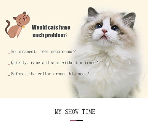 CHUKCHI Heart Bling Cat Collar with Safety Belt and Bell 8-11 Inches(Pink)