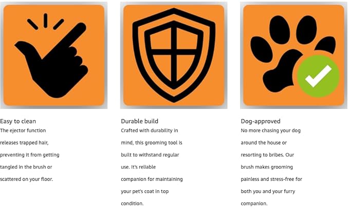 Deshedding Dog Brush for Long Hair (Medium,Blue) – Gentle Deshedding tool for Dogs & Cats – Reduces shedding, without damaging topcoat. Removes Loose Fur & Dead Undercoat.