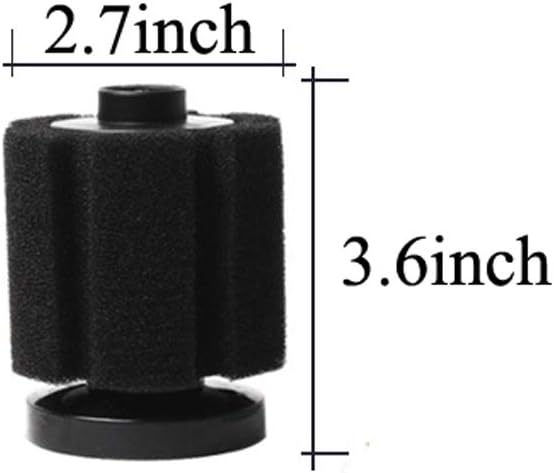 ALEGI 4pcs Large Aquarium Sponge Filter with Suction Cups, Check Valves for Breeding Fry Betta Shrimp Fish Tank (Small up to 10-20Gal 4 Pcs)