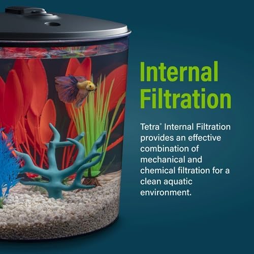 GloFish 3.5 Gallon Aquarium Kit with LED Lighting and Tetra Whisper Filter