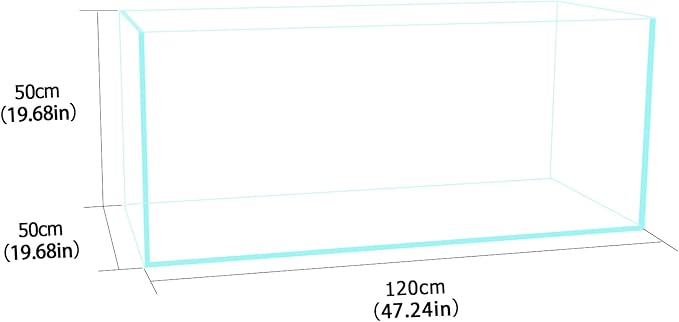 Fzone 80 Gal Rimless Low Iron Fish Tank Nova Clear Ultra-White 45° Mitered Edges Translucent Glass Anata Series Aquarium w/Black Foam Leveling Mat(S120-W50)