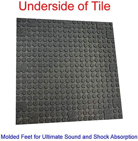 American Floor Mats - Extreme Rubber Gym Tiles - 1 Inch Thick Colorful Rubber Gym Tiles - Superior Shock and Sound Absorbing Tiles - 35% Grey/White 50 Tile Pack (Covers 200 Sq Ft)