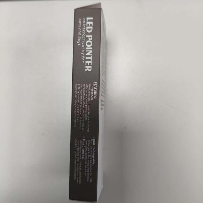 Cat Toys, USB Rechargeable Interactive Cat Mouse Toys, 3 Light Modes & 5 Adjustable Patterns, Portable Kitten Toy for Indoor Cats & Dogs, Training & Exercise Fun