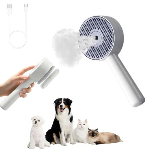 Cat Steam Brush， 3 In 1 Cat Brush，Quickly Clean Your Pet's Fur，Anti-Static Pet Spray Hair Removal Comb，Suitable for pets such as cats, dogs, rabbits, etc.