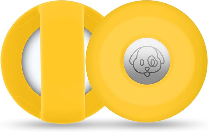 Airtag Holder for Dog Collar, Cibaabo Silicone Air Tag Case Cover Compatible with Apple Airtags for 0.8-1.2inch Cat Pet Collar Harness Loop