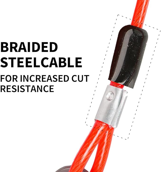 Dog tie Out Cable, 10/20/25/30/50/70/100 feet, Suitable for Dogs up to 350 pounds, Dog Cable with Swivel Buckle, Lightweight, Non-Winding, for Outdoor Camping, Yard Dog Cable (Red, 30FT)