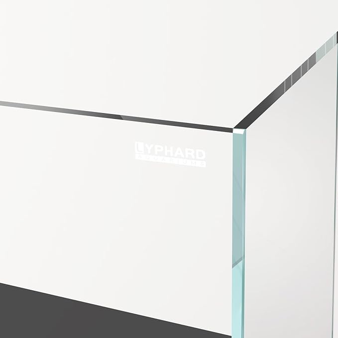 3.5 Gallon Rimless Aquarium, Ultra Clear Low Iron Nano Fish Tank for Betta Shrimp, L15×W5.5×H9.8 Glass Thickness 5mm with EVA Foam Leveling Mat