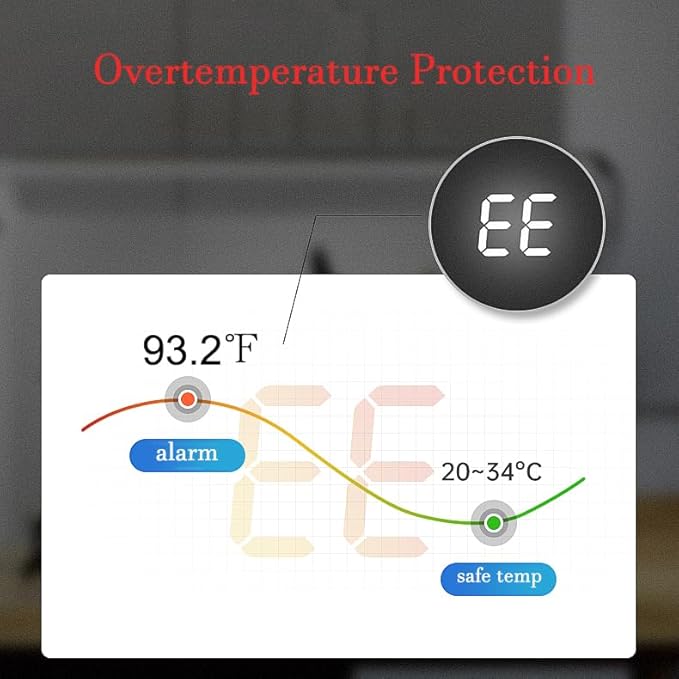 Carefree Fish 100/200/300/500/800W Paladin Aquarium Heater PTC Ceramics Heating Rod Digital LED Intelligent Leaving Water Automatically Stop Heating System for Freshwater and Saltwater No Cooking Fish