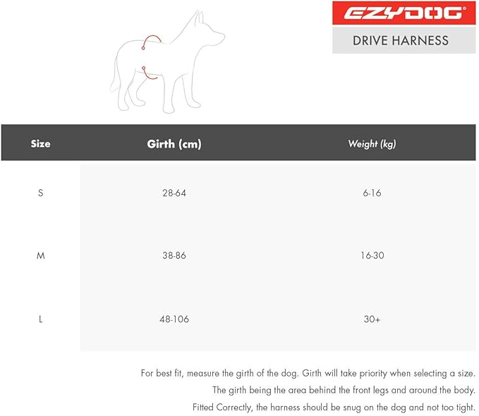 EzyDog Drive Dog Car Harness – Crash Tested and Certified (US-FMVSS 213) Dog Seat Belt Harness for Safe Travel, Adjustable with Padded Comfort (Large)