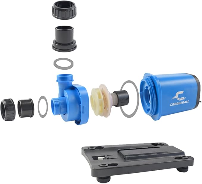 CONQUERALL DC 24V CHS- 4000 Return Pump 1180GPH 20W 13.0ft Slilent Aquarium DC Pump Controller for Fish Tank, Hydroponic, Aquaculture Oxygenation, Reef Tank Warranty 3 Years