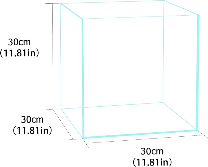 Fzone 7 Gal Rimless Low Iron Fish Tank Nova Clear Ultra-White 45° Mitered Edges Translucent Glass Anata Series Aquarium w/Black Foam Leveling Mat(S30C)