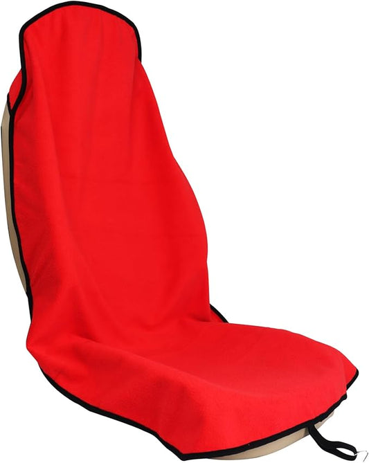 Car Seat Cover Protector Front Seats,for Gym Workout,Running,Swimming,Beach and Hiking,Waterproof Sweat Towel Bucket Seat Covers for Cars SUV Trucks (Red, 1Pcs)