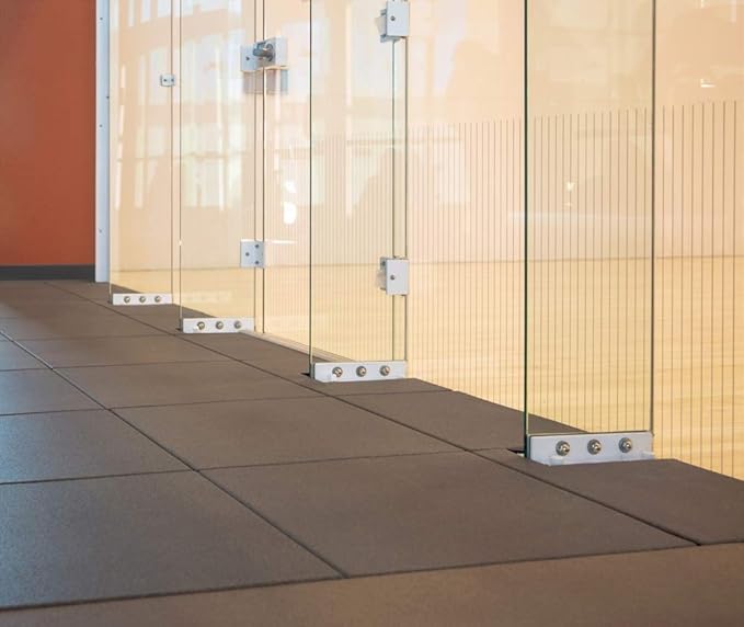 American Floor Mats - Extreme Rubber Gym Tiles - 1 Inch Thick Colorful Rubber Gym Tiles - Superior Shock and Sound Absorbing Tiles - 35% Grey/White 25 Tile Pack (Covers 100 Sq Ft)