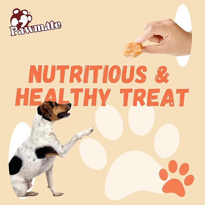 Dog Treats Chicken Wrapped Banana Slices with 1% Taurine, Healthy Training Snacks Rich in Natural Fiber, Rawhide-Free Grain-Free Soft Chews for Small Medium Dogs, 10.6oz