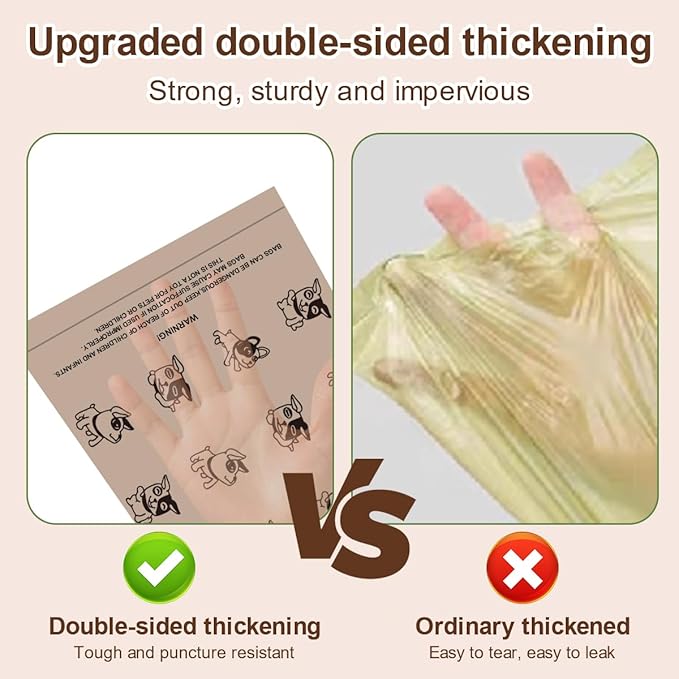 Coffee Dog Poo Bags Coffee scent - 270 Large Biodegradable Poop Bags, Extra Thicken Strong Corn Starch Blended Compostable Leak Proof Poop Waste Bag for Dogs