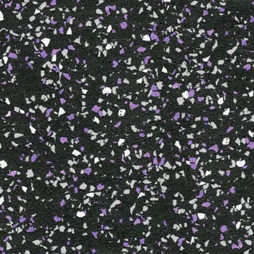 American Floor Mats - Extreme Rubber Gym Tiles - 1 Inch Thick Colorful Rubber Gym Tiles - Superior Shock and Sound Absorbing Tiles - 35% Purple/Grey/White 25 Tile Pack (Covers 100 Sq Ft)
