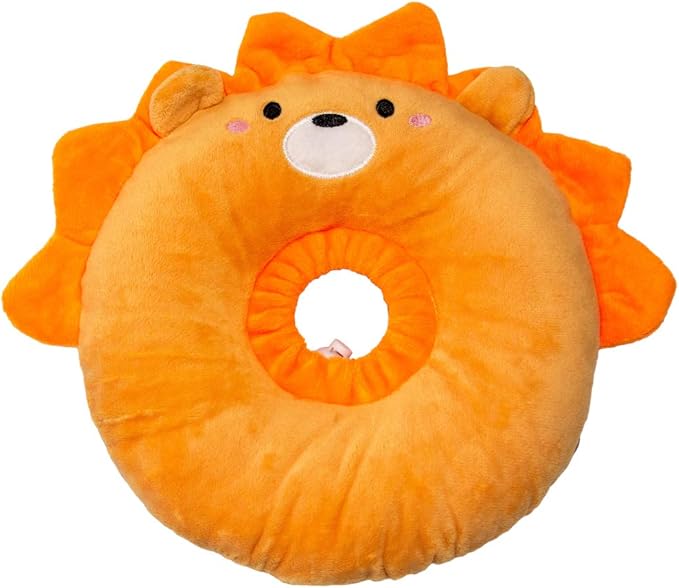 Adjustable Cat Recovery Collar Soft,Cute Pet E-Collar Neck Cone After Surgery Wound Healing Protective Cone Fit for Kitties, Small Dogs(ELC05-lion-l)