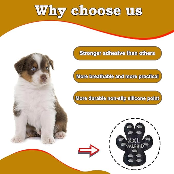 Dog Paw Protector Anti-Slip Grips to Keeps Dogs from Slipping On Hardwood Floors,Traction Control Non-Skid Dog Shoes Booties Socks Replacemen XL 40 Pieces