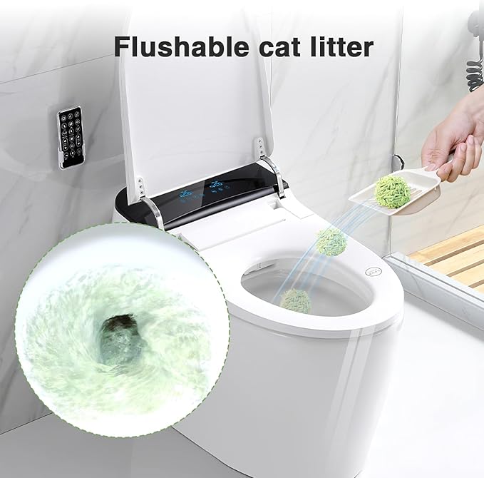 Cat Litter 24LB/4 Packs Dust-Free Clumping Tofu Cat Litter Quickly Absorb Odors Toilet Can Flush Into The Toilet Pure Natural tofu cat Litter (Green Tea)